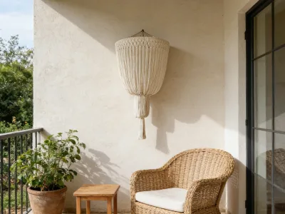 Modern Rustic Macrame Handcrafted From Premium Natural Cotton Rope, Eco-friendly and Skin-safe