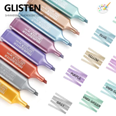 GF Factory Wholesale Jumbo Flash Highlighter Set 8 Colors Student Planner Key Marker Pen Children's Drawing Doodle Pen Stock