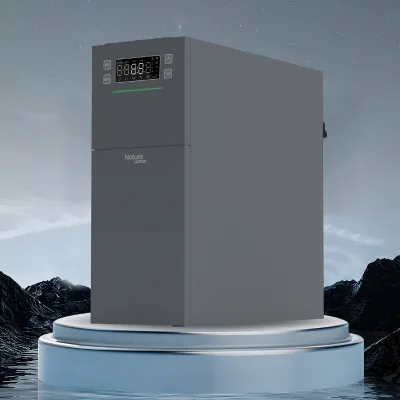 Naturewater Dual-Tank Electric Automatic Water Softener System-Compact High-Capacity Stainless Steel Design Smart Household