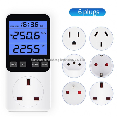 Multifunction EU Plug Power Meter Socket AC Digital Voltage Wattmeter Power Analyzer Electronic Power Meter