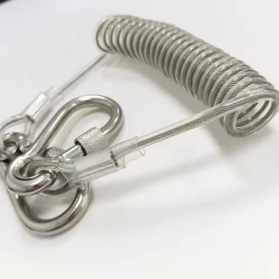 HOT Customized clear PVCcoating Galvanized Wire Rope Cell Phone Anti-loss Spring Steel Wir Rope