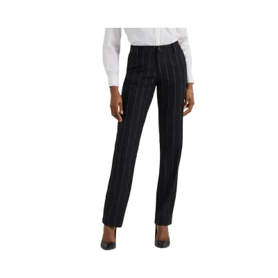 Women's High Waist Straight Leg Cargo Pants Wrinkle-Free Breathable Zipper Fly Anti-Pilling Office Lady's Summer Office Wear
