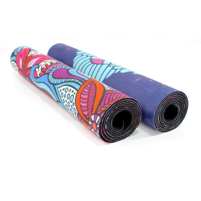 Luxury Suede Yoga Mat,Soft Touch Suede Yoga Ma, Lightweight and Portable Design Yoga Mat,Absorbent and Quick-Dry Material