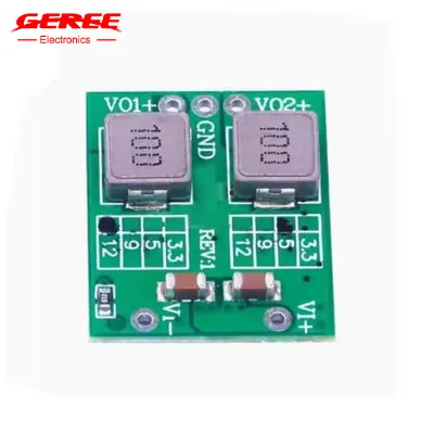 3.3V+5V/12V+12V DC-DC Dual Output Buck Module 2 Channel 1.5A Low Ripple Power Supply 50mV DC7-28V to 5V/12V Power Converter