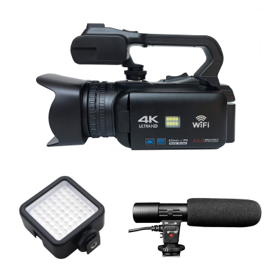 Video Camera 4K Camcorder Vlogging Digital YouTube Camera IR Night Vision 48MP with 64GB 128GB SD Card