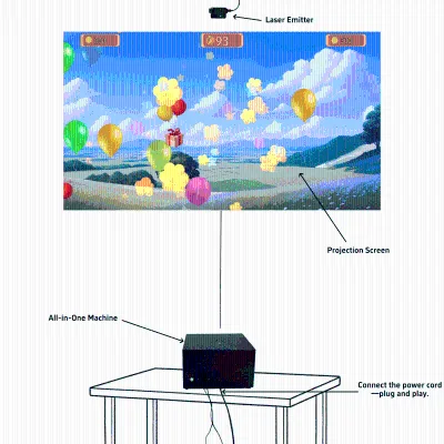 OWAYBOARD Children's Adults AR Touch Interactive 3D Ball Game Projector Wall Augmented Reality All-in-one Indoor Machine Model