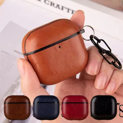 HMJ Wholesale PU Leather Earbud case Cover for Leather airpods case 4 4th Gen case for airpods 1 2 3 4 Pro 1 2