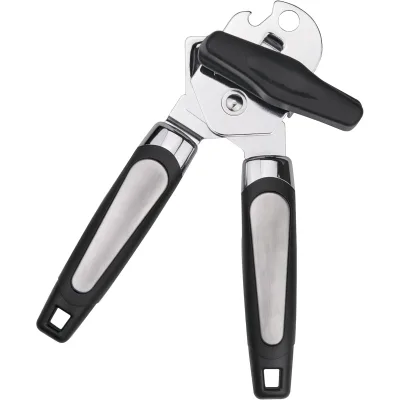 3 in 1 Heavy Duty Stainless Steel Tin Can Opener Multifunctional Can Opener Manual with Knife Sharpener