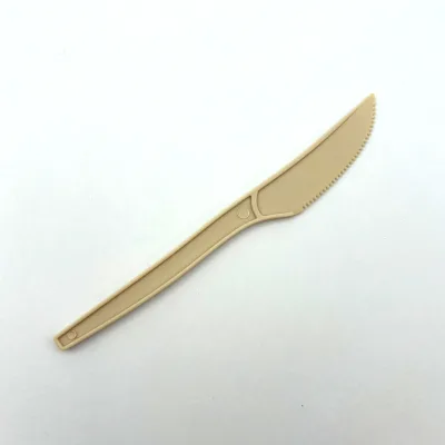 1pc Food-Grade Cornstarch Knifes Non-Breakable Durable Biodegradable Utensils for Restaurant Diner Cafe Takeout Food Packing