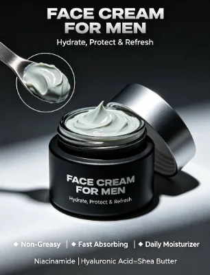 Men Care Cream Hydrating Anti-Aging Face Lotion Natural Plant Extracts Skin Repair Reduces Fine Lines Oil Control Cream for Men