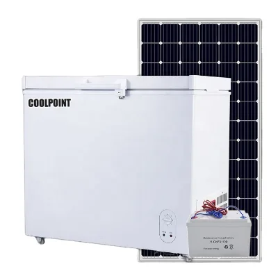 208L 12V DC Solar Deep Freezer 400W Battery 200Ah Solar Panel Low Energy Compressor Cooling for Hotels Outdoor Use Off-Grid