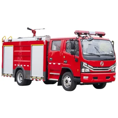 New DONGFENG Diesel 5Ton Double Row 6 Persons Fire Fighting Tanker Truck Remote Control High Pressure Water Cannon