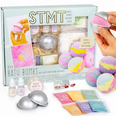 Funny and No-toxic STMT Kits for Girls, DIY Science Craft Kits Bath Bomb Kits for Kids