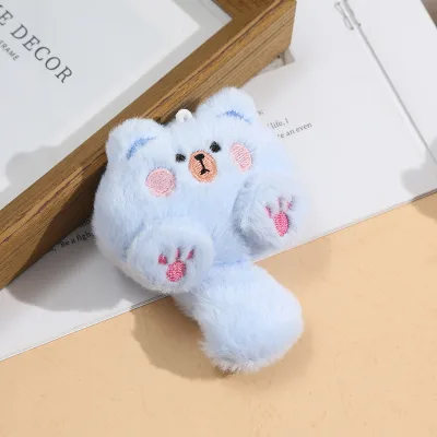 Bududu Model 005 OEM Logo Low MOQ Cotton Plush Cat Animal Stuffed Keychains Toy 10cm PP Cotton Filling Unisex