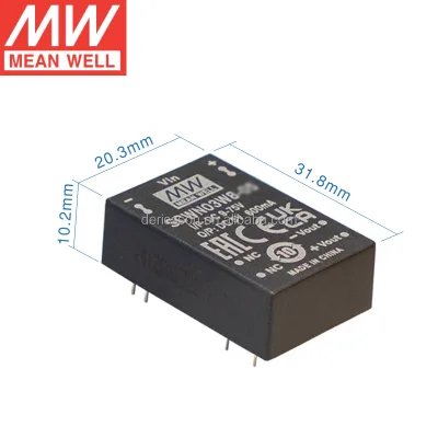 MEAN WELL DCWN03W8-15 Industrial DC-DC Converter 3W 86% Efficiency 9-75V Input 15V Output Advanced Monitoring Diagnostic Systems
