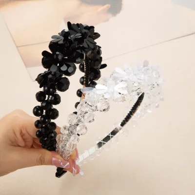 European American New-Style Fashionable Unique Crystal Flower Heavy-Duty Headband Luxurious Elegant Style Fashion Shows Hair