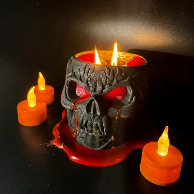 Cheap Popular Decorations for Halloween Candles Bleeding Skulls Scary Funny New Style Candles
