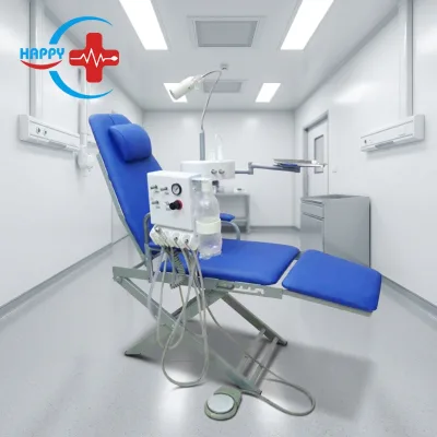 HC-L050 Portable Dental Treatment Equipment Folding Integral Dental Chair Unit