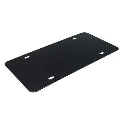 Personalized 4 Holes Advertising Metal License Plate Blank Black USA