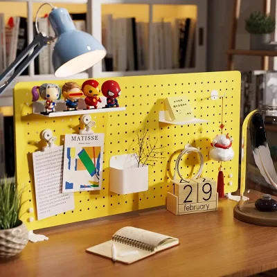 Desktop Pegboard Metal Perforation-free Table Shelf Office Living Room Desk Partition Can Be Vertical