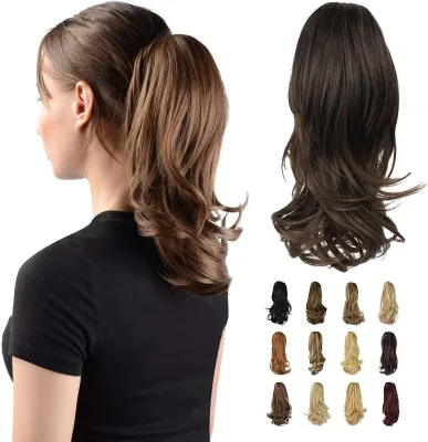 Wholesale 14inches P24/60 Curly Blonde Hair Drawstring Ponytail