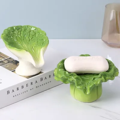 Chinese Cabbage Soap Dish, Home Decoration Soap Holder Ceramic Soap Dish Custom