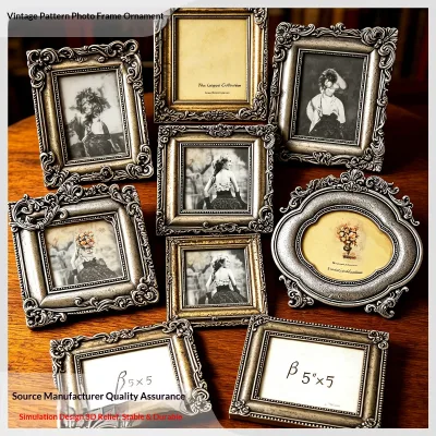 European-style Retro-classic High-end Handmade 3D Embossed Carved 5inch 6inch 7inch Freestanding Resin Decorative Portrait Frame