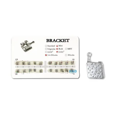 KND Orthodontic Monoblock MIM Mini Roth Edgewise Bracket 022 018 Metal Bracket