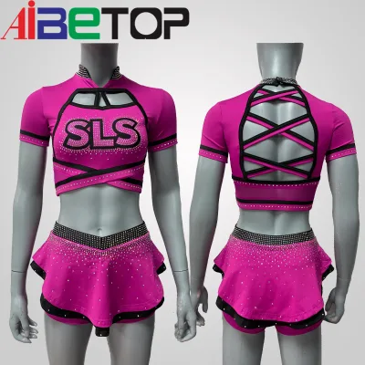 Professional Cheerleader Uniform for Adults Women Plus Size Dance Team Performance Custom Two Piece Set