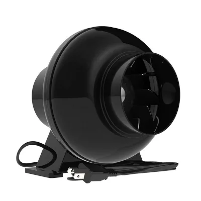Inline Duct Ventilation Fan D4 4 Inch 195 CFM HVAC Vent Blower for Hydroponics Grow Tent Low Noise