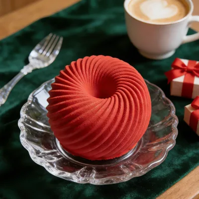 Eco-Friendly Spiral Apple Mousse Cake Silicone Mold for French Pastry Christmas & Qixi Festival