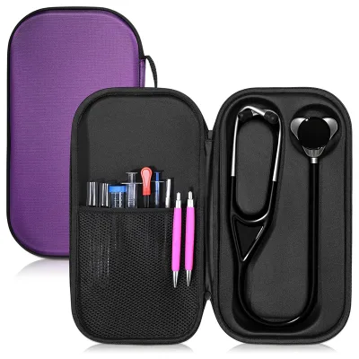 Portable Eva Stethoscope Case Organizer Protective for Nurse Medical Case Inside Mesh Pocket Holder Custom Printing