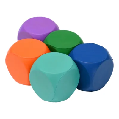 Custom 6 Sided Workout Yoga Anti Stress Game Cube Fitness PU Foam Exercise Dice