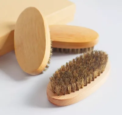 Bamboo Beard Brush 100% Pure Boars Hair Bristles Lightweight Wooden Beard Brush Beard Shaping Tools Shaving Brush
