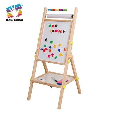 High Quality Magnetic Wooden Small Drawing Board with Stand W12B129 for Young Artists