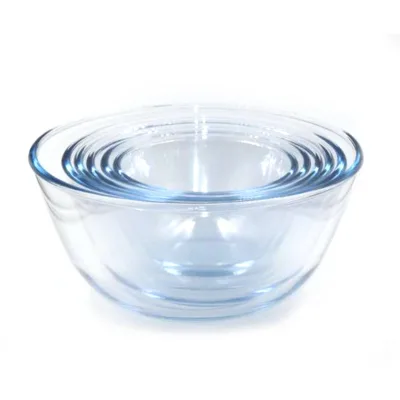 Round Glass Bowl / Glass Measuring Bowl / Microwave Safe Glass Bowl