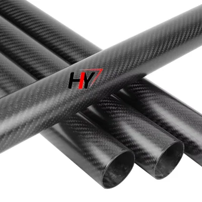 Manufacturing Production Black Carbon Fiber Tube Guangzhou Carbon Fiber Tube 8*10*1000mm with LOGO Customization