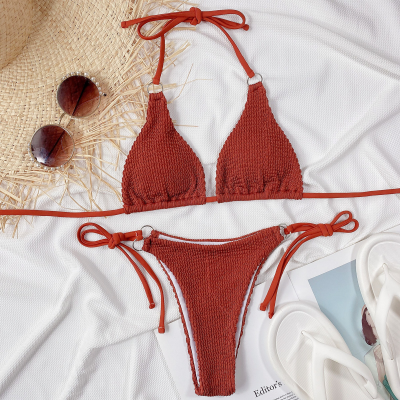 Solid Color Sexy Bikini Women's Separate Swimsuit Triangle Bikini for Sexy Woman