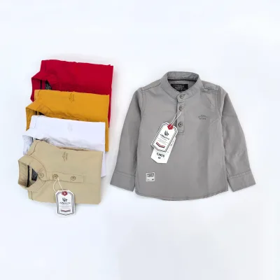 New Arrivals Kids Boys Clothing for 2-10y 100% Cotton Solid Kids Shirts High Quality Spring Boys Shirts