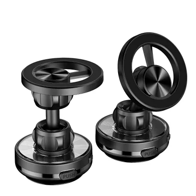 Solar Magnetic Holder Central Control Screen Car Dashboard Phone Holder Folding and Rotating Mobile Phone Bracket