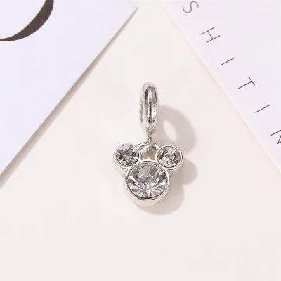 Cute Cartoon Pendant Bracelet Necklace Accessories Diamond Material Cross-Border Hand Jewelry Pendant DIY String Pendant