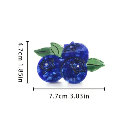 New Arrival Acetate Fruit Hair Claw Clips Blueberry Hair Claw Women Accessories