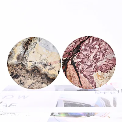 Wholesale Natural Crystal Slab Healing Stones Picture Jasper Round Slab for Gift