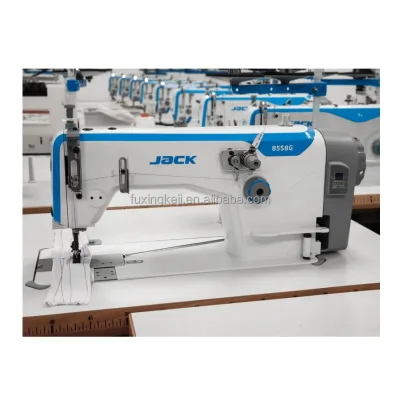 JACK JK-8558G Flatbad Chainstitch 1 2 3 Needle Sewing Machine with Automatic Presser Foot Lifter Industrial Sewing Machine