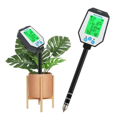 New Arrival 6 in 1 Digital Soil Ph Meter Great Price with OEM OBM Support Measures Soil Moisture Temp Humidity EC Light Ph Probe