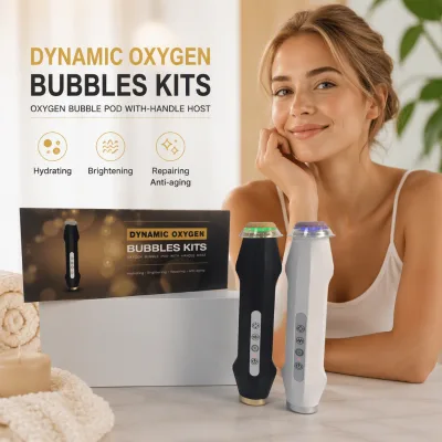 Rechargeable Oxygen Bubbles Pen CO2 Oxygen Bubble Pod Skin Hydrating Brightening Facial Massage Beauty Device for Home Salon