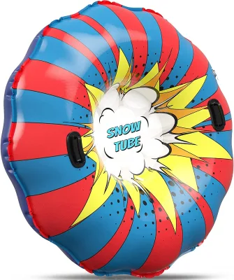 Winter New Design Blue 0.5mm Pvc Snow Tube Inflatable Ski Circle