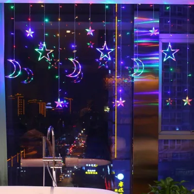 LED for Star Moon Light Colorful Flashing String Lights Milky Way Curtain Birthday Room Decorative IP44 220V