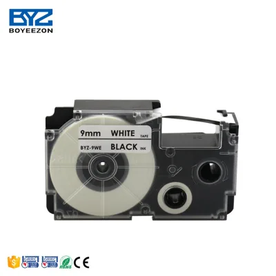 Free Sample BYZ-9WE 9mm*8m Black on White Compatible XR-9WE Uesd for Ez Label Printer