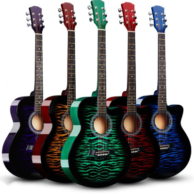 OEM String Instrument 40 Inch Guitar Beginner Acoustic Guitar Customized Logo/Pattern Guitar